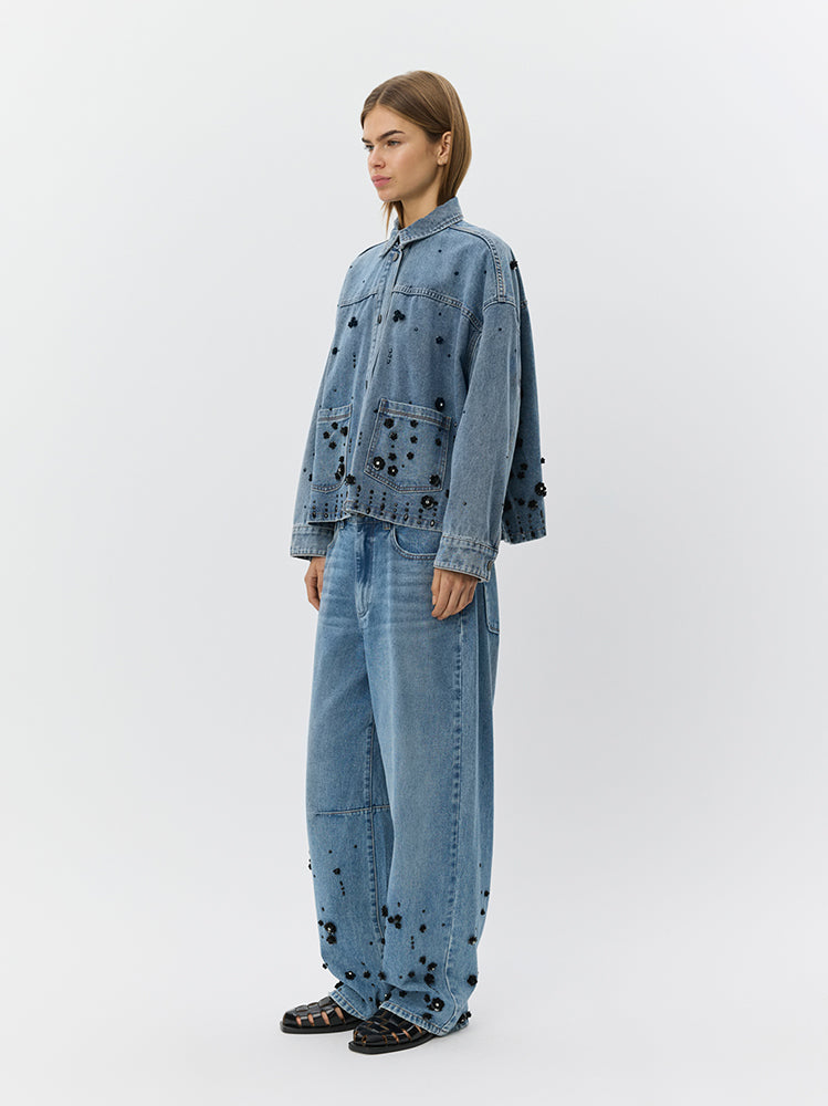 AmayaSW Boxy Denim Jacket Blue – Capricorn Store